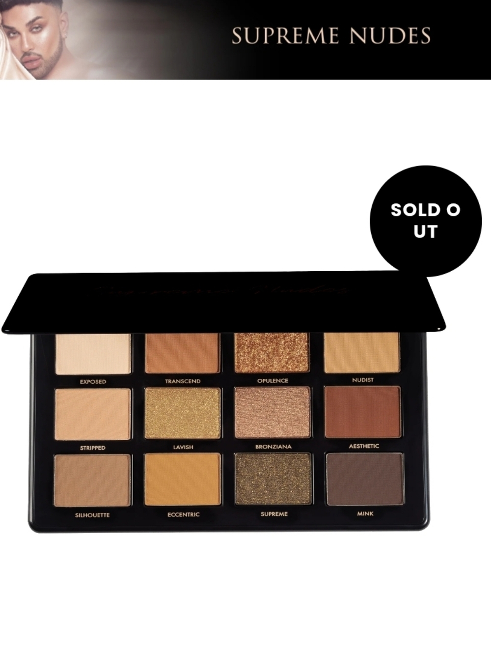 Supreme Eyeshadow Palette — Warm Nude & Gold Shades